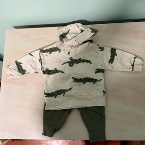 Carter’s Crocodile Print Hoodie and Pants Set